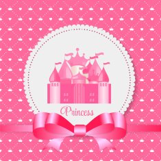 Princess Background with Castle Vector Illustration N7