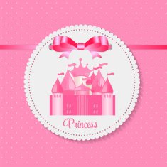 Princess Background with Castle Vector Illustration N9