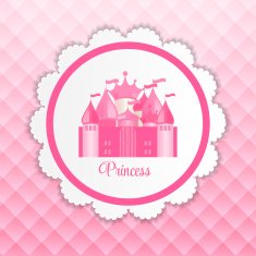 Princess Background with Castle Vector Illustration N11