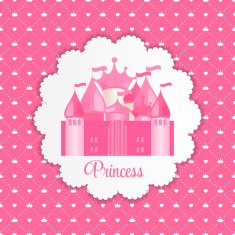 Princess Background with Castle Vector Illustration N13
