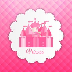 Princess Background with Castle Vector Illustration N14