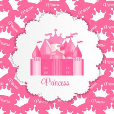 Princess Background with Castle Vector Illustration N15
