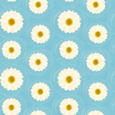 daisies flowers seamless floral pattern N4