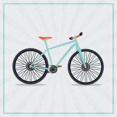 Retro Bicycle Background Vector Illustrator N9