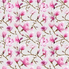 Magnolia Flowers Background - Vintage Seamless Pattern