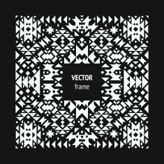 Vector abstract geometric frame