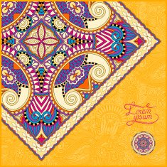 yellow floral ornamental template with place for your text N5