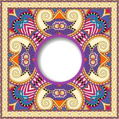 floral yellow pattern in ukrainian oriental ethnic style for you