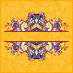 yellow floral ornamental template with place for your text N7