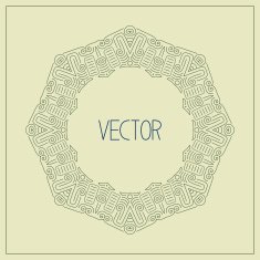 abstract hipster line art frame N2