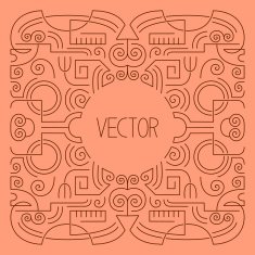 abstract hipster line art frame N3