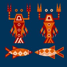 Seafood Flat vector design