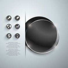 Abstract vector black banners set N2