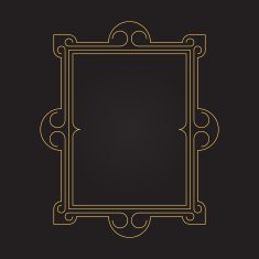 Vector picture frame with space for text Design template