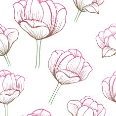Abstract Elegance pattern with floral background N8