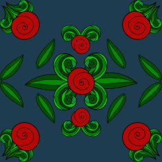 floral ornament painted hands N4