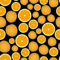 colorful orange fruits and half dark seamless pattern eps10
