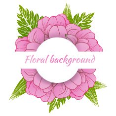 Colorful floral collection with leaves and flowers N10