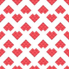 seamless pattern hearts of triangles
