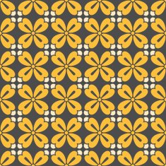 Symmetric geometric floral pattern N2