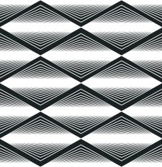 Seamless rhombus pattern abstract geometric black and white N3