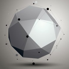Abstract asymmetric vector monochrome object geometric
