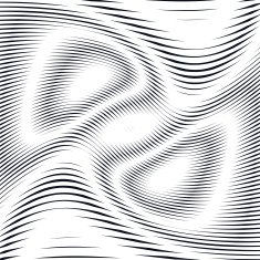 Striped psychedelic background with black and white moire lines N4