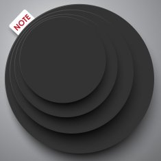 Black circle design on the grey background
