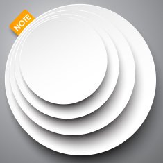 White circle design on the grey background