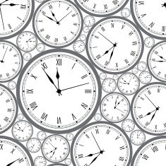 Seamless pattern with watches Stylish vector texture