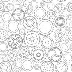 Seamless texture with pinions