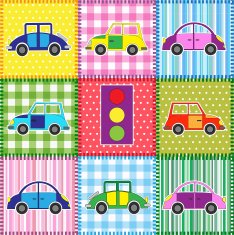 Patchwork with cars N2