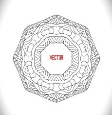 Circle ornament frame with space for text