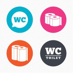 Toilet paper icons Gents and ladies room N4