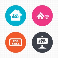 For sale icons Real estate selling N3