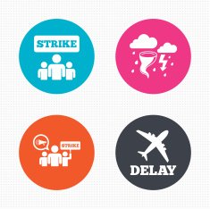 Strike icon Storm weather and group of people N7