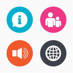 Information sign and group Communication icons N15