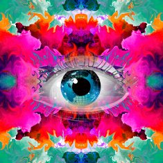 Human eye on mysterious background N2