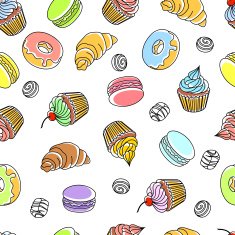 Cakes Seamless Pattern