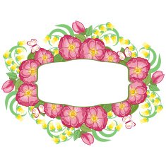 Frame with floral background N21