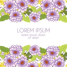 Frame with floral background N22