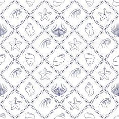 Elegant nautical pattern in navy blue and white colors