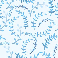 Vector pattern with flowers and plants N2