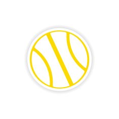 icon sticker realistic design on paper basketball