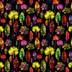 watercolor pattern of leaves seamless texture background N7