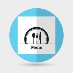restaurant menu retro poster