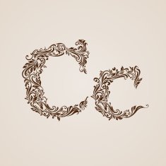 Decorated letter c