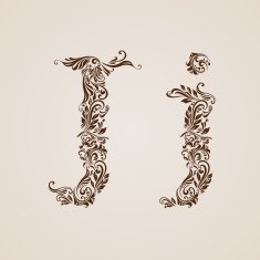 Decorated letter j