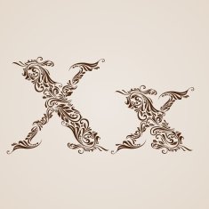 Decorated letter x