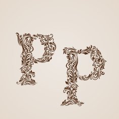 Decorated letter p